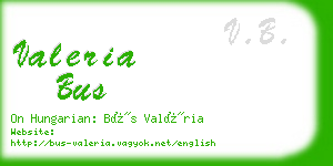 valeria bus business card